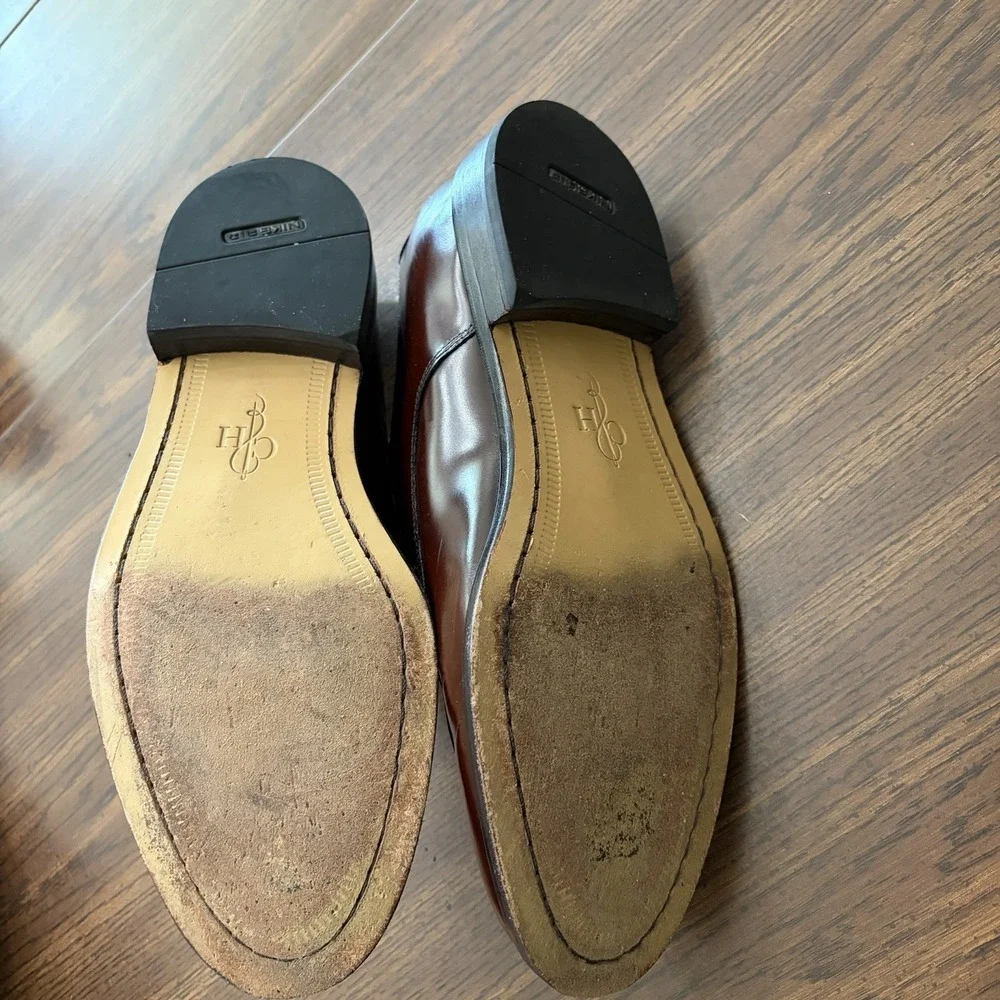 Cole Haan Men's Burgundy Cordovan Leather Split Toe Oxford Dress Shoe Size 9.5‎